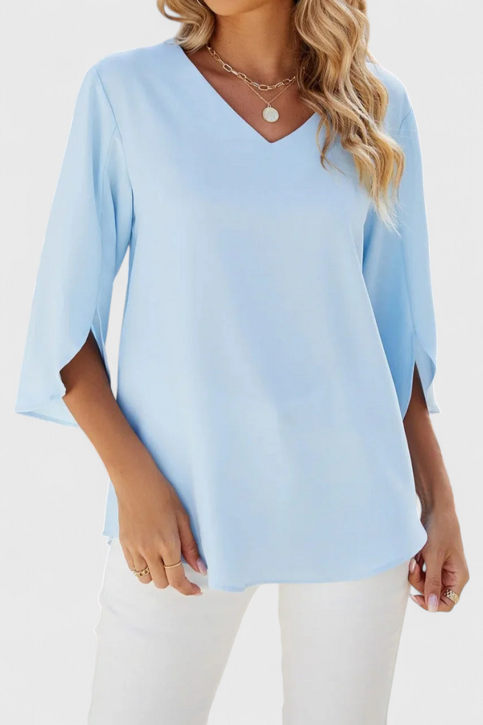 Tabitha | Blusa Casual con Corte Suelto y Estilo Sofisticado en color Azul Cielo