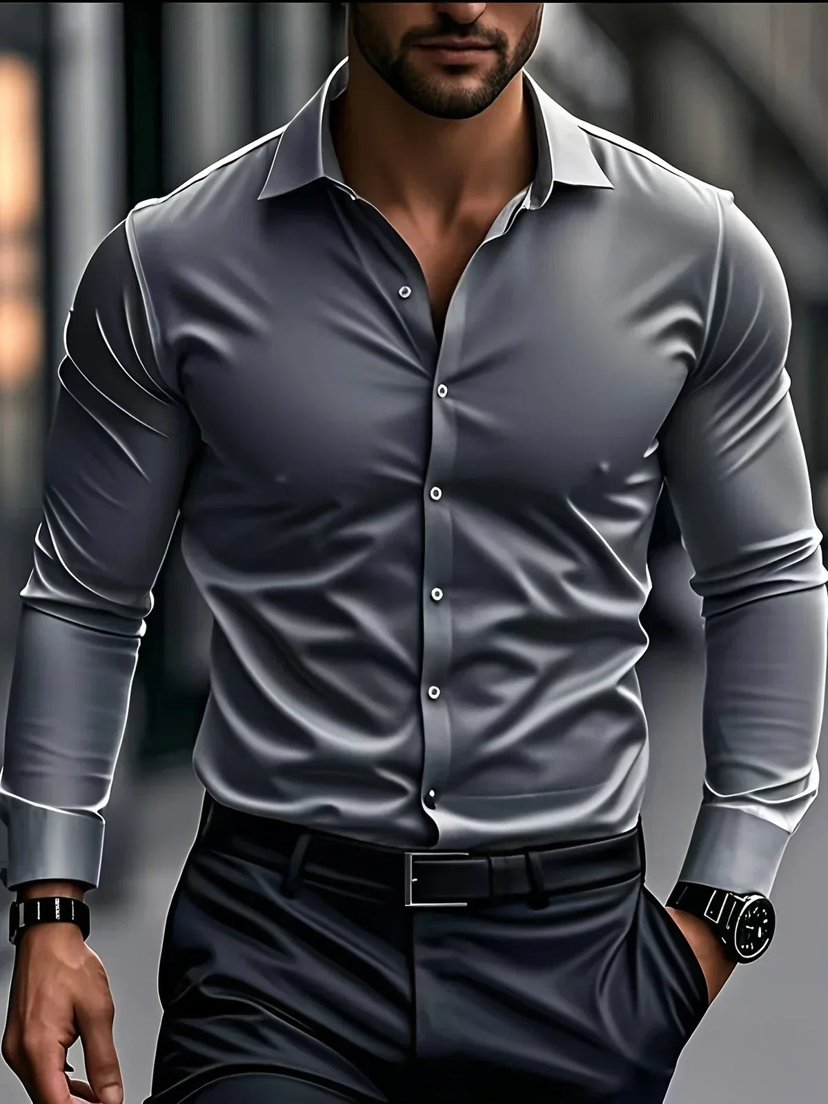 Blas | Camisa elegante de manga larga con botones