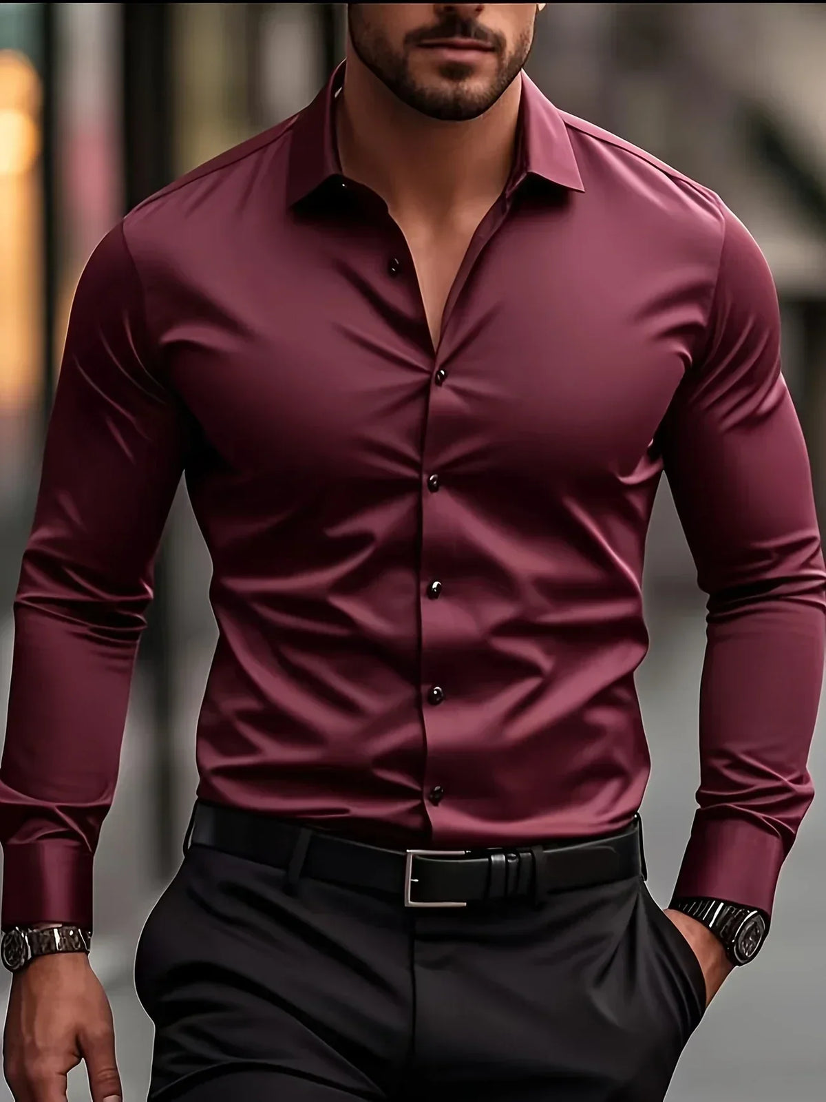 Blas | Camisa elegante de manga larga con botones