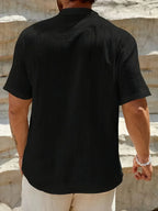 Arnaldo | Camisa elegante de verano con cuello alto