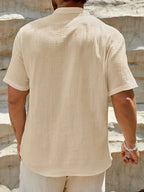 Arnaldo | Camisa elegante de verano con cuello alto
