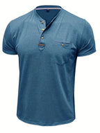 Lucas | Camiseta elegante con cuello redondo y bolsillo