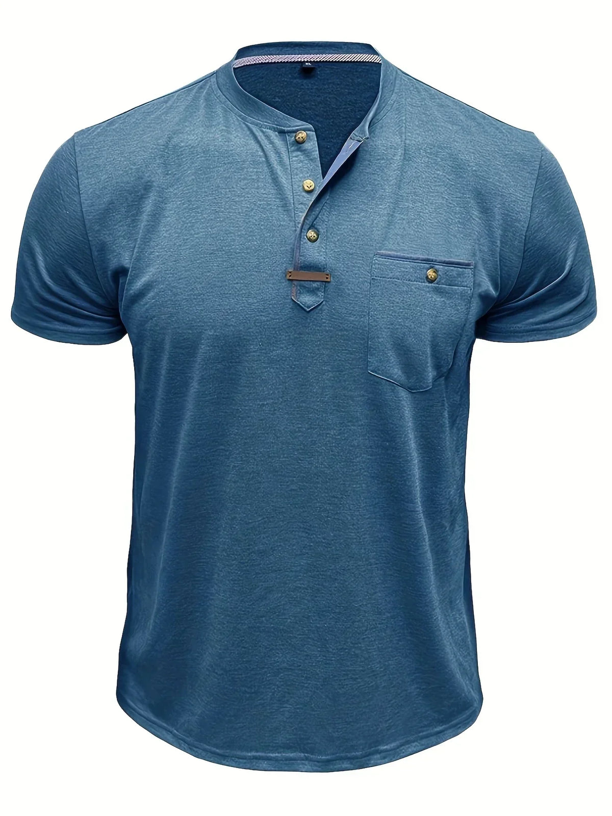 Lucas | Camiseta elegante con cuello redondo y bolsillo