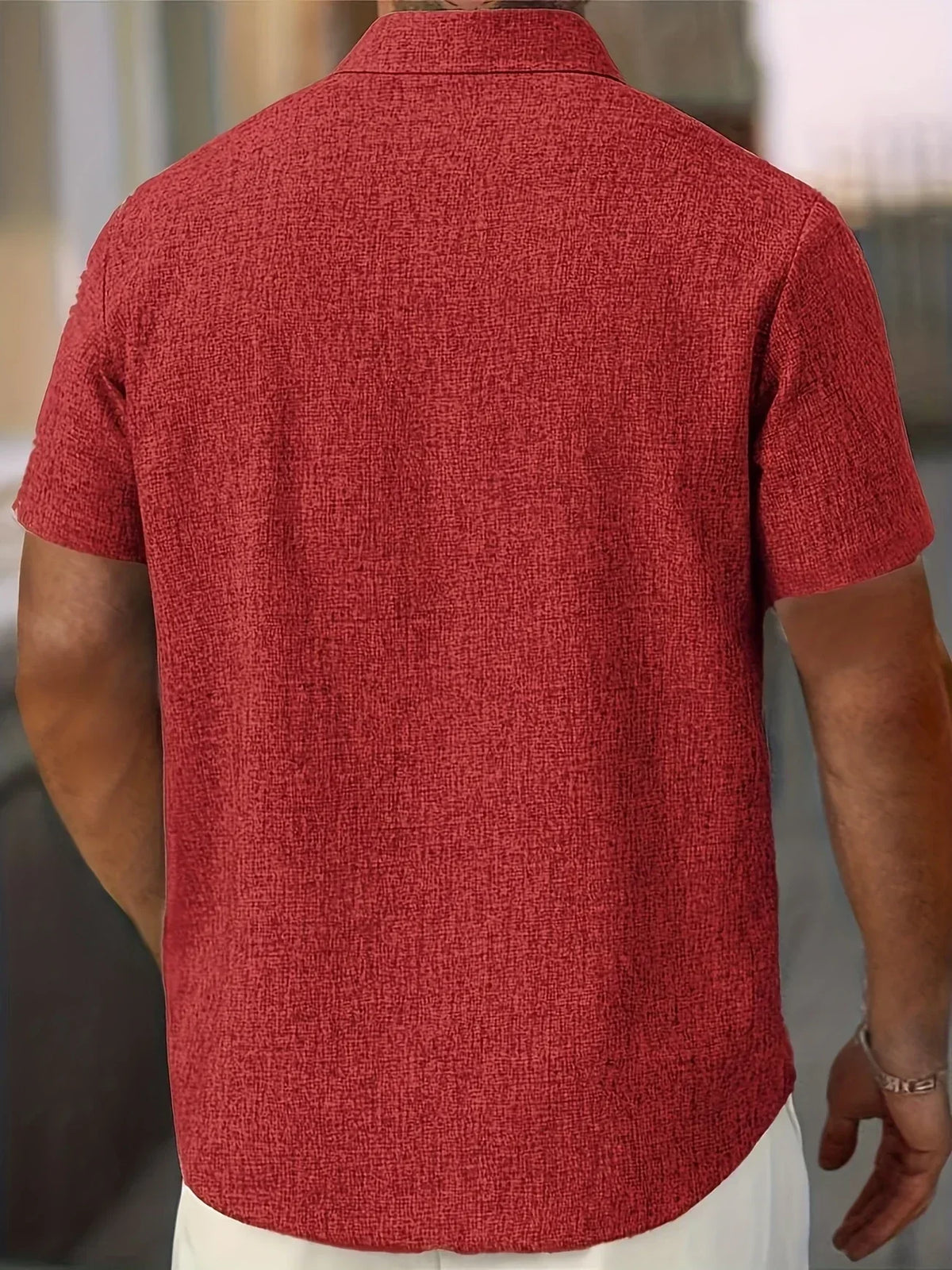 Bartolomé | Camisa ligera de manga corta en mezcla de lino