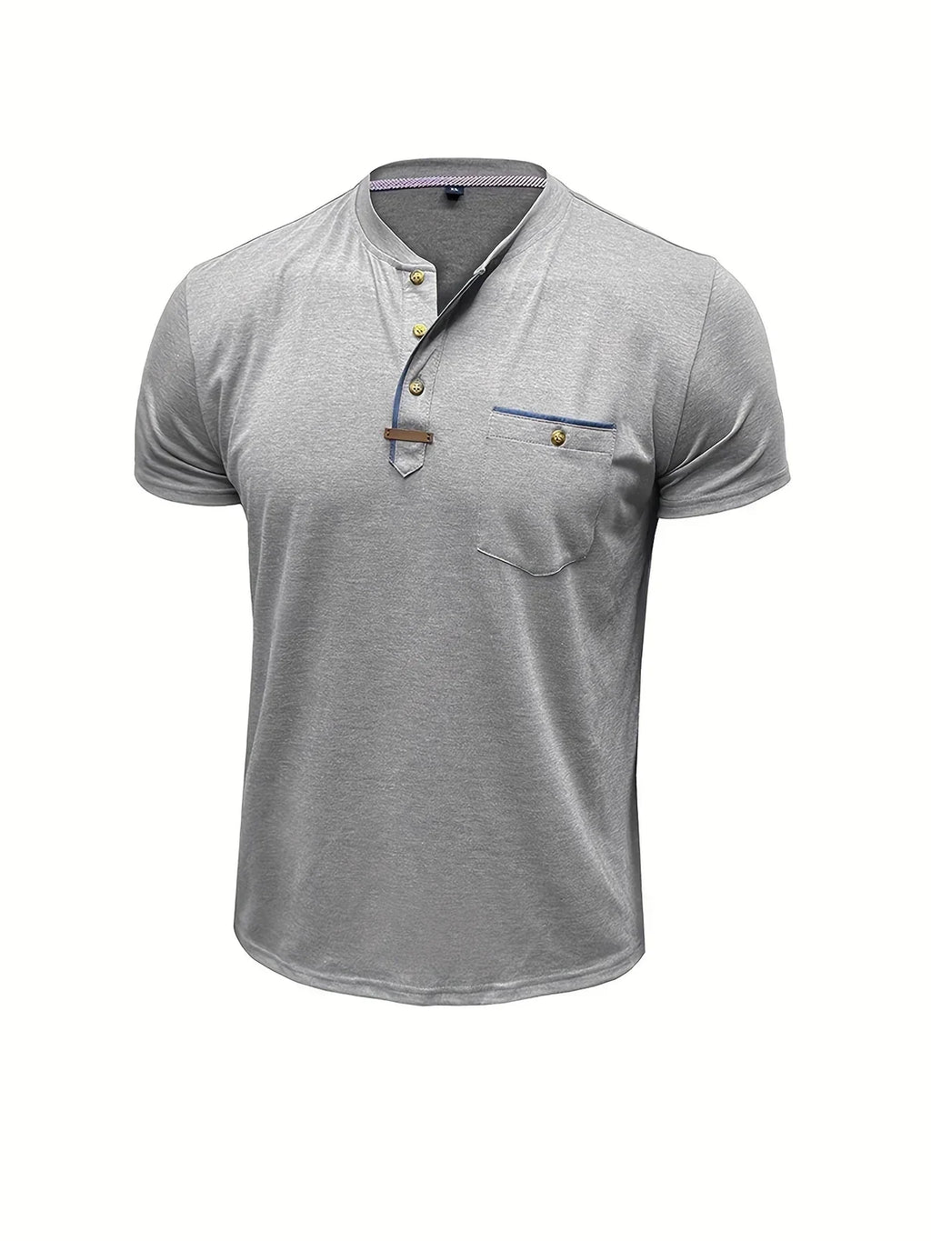 Lucas | Camiseta elegante con cuello redondo y bolsillo