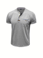 Lucas | Camiseta elegante con cuello redondo y bolsillo