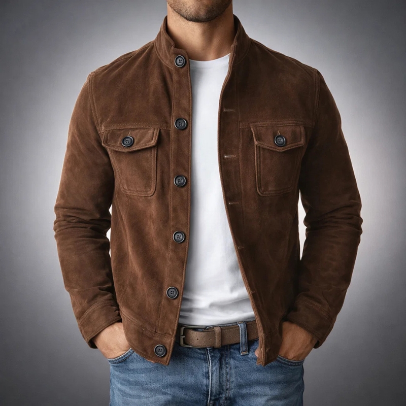 César | Cazadora bomber de ante premium