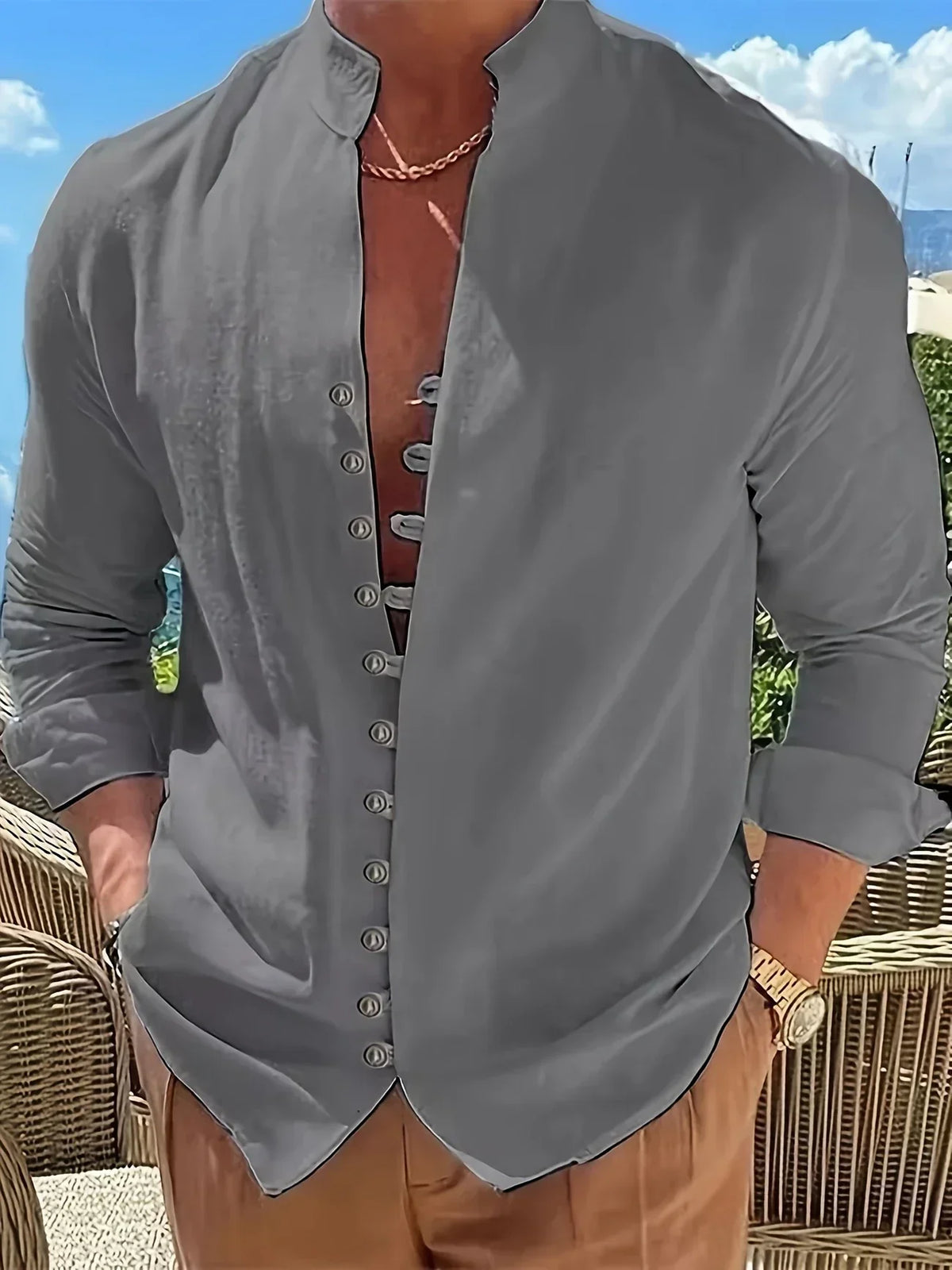 Benjamín | Camisa ligera de algodón de manga larga