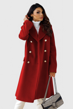 Yara | Abrigo de Lana Classic en color Rojo