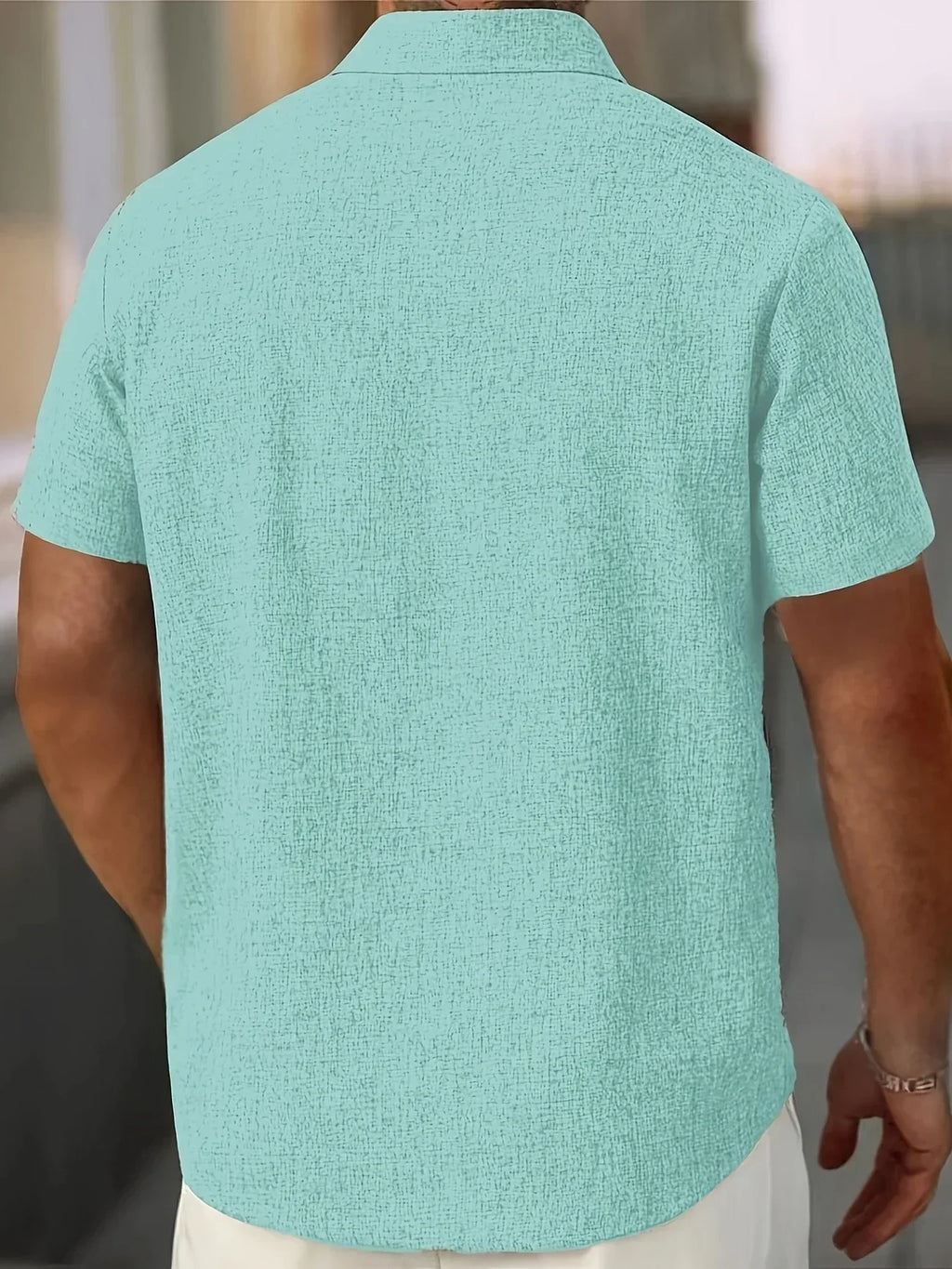 Bartolomé | Camisa ligera de manga corta en mezcla de lino