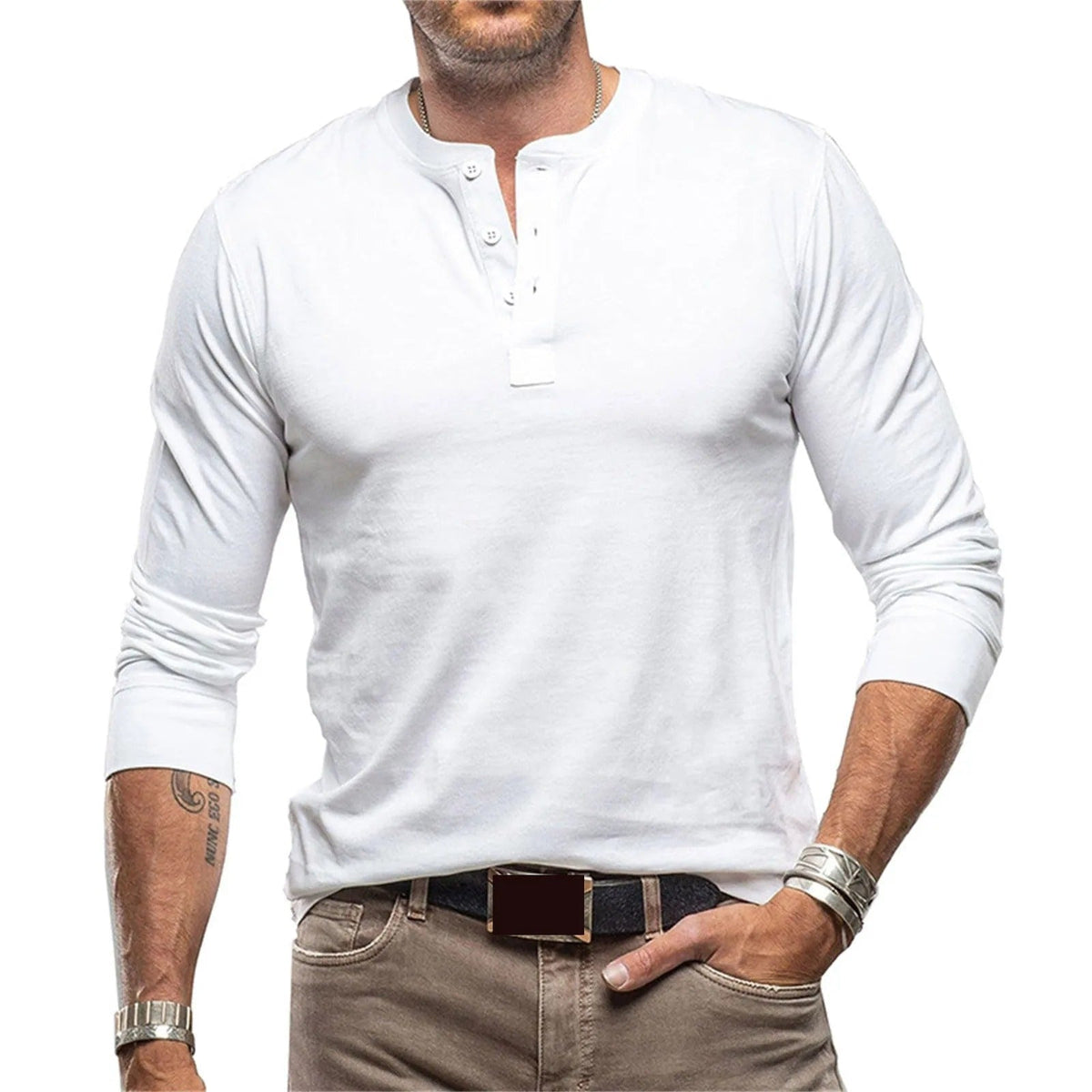 Agustín | Camisa vintage de manga larga