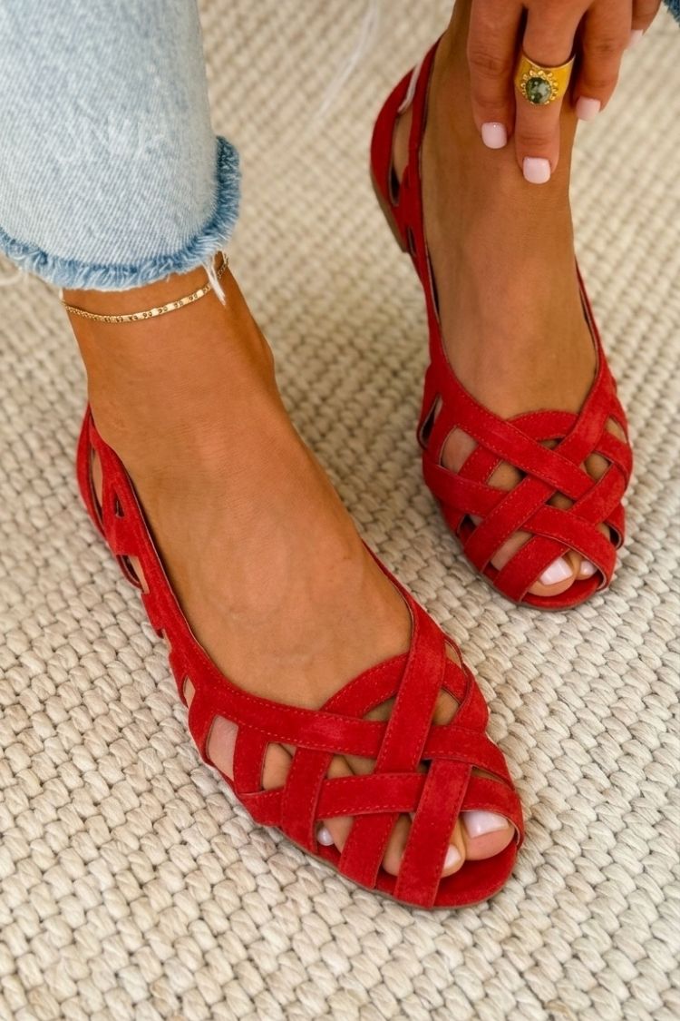 Manuela | Sandalias Planas Trenzadas en color Beige