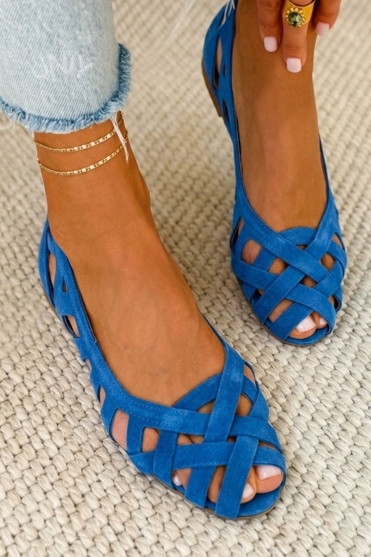 Manuela | Sandalias Planas Trenzadas en color Beige