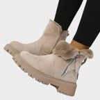 Nuvea | Botas de invierno cálidas y cómodas en color Caqui