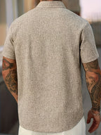 Bartolomé | Camisa ligera de manga corta en mezcla de lino