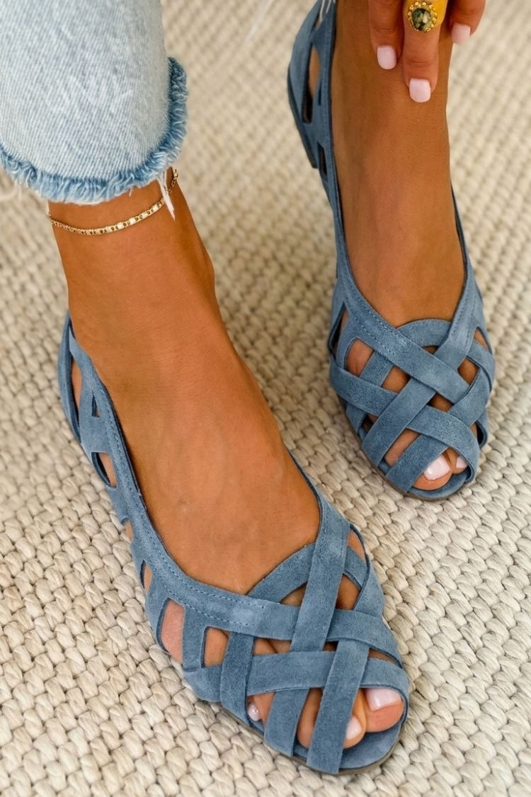 Manuela | Sandalias Planas Trenzadas en color Beige