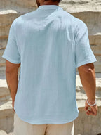 Arnaldo | Camisa elegante de verano con cuello alto