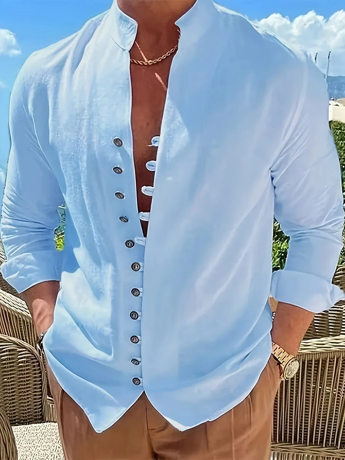 Benjamín | Camisa ligera de algodón de manga larga