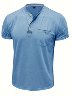 Lucas | Camiseta elegante con cuello redondo y bolsillo