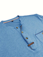 Lucas | Camiseta elegante con cuello redondo y bolsillo