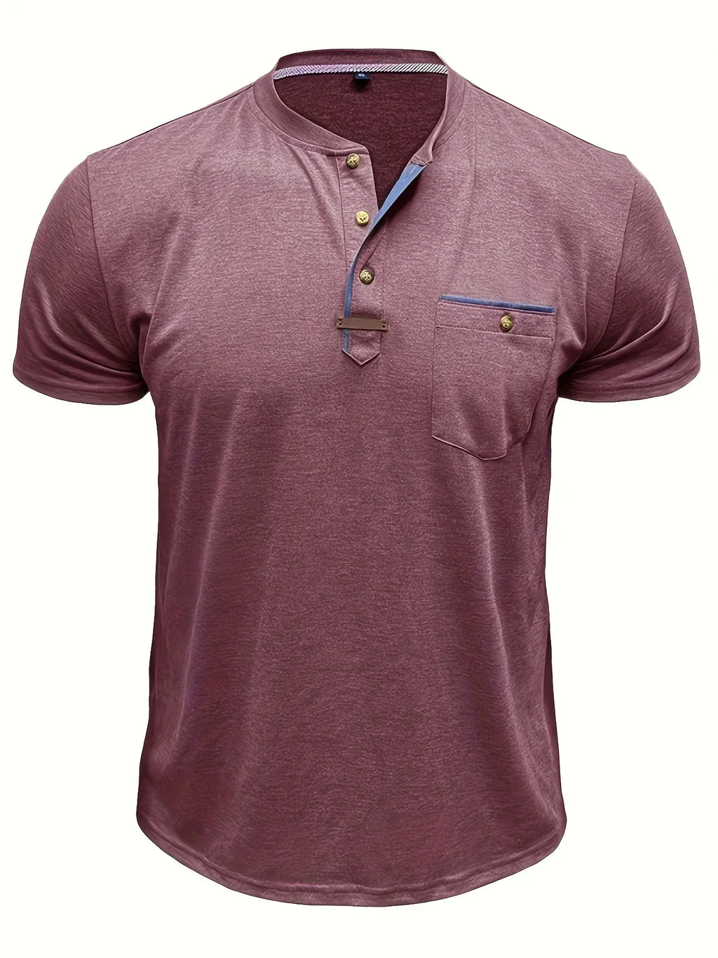 Lucas | Camiseta elegante con cuello redondo y bolsillo