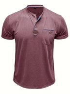 Lucas | Camiseta elegante con cuello redondo y bolsillo