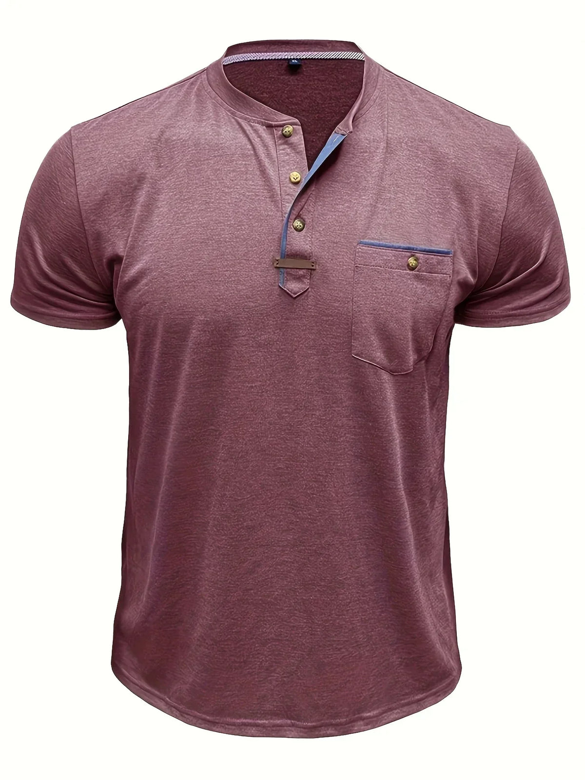 Lucas | Camiseta elegante con cuello redondo y bolsillo