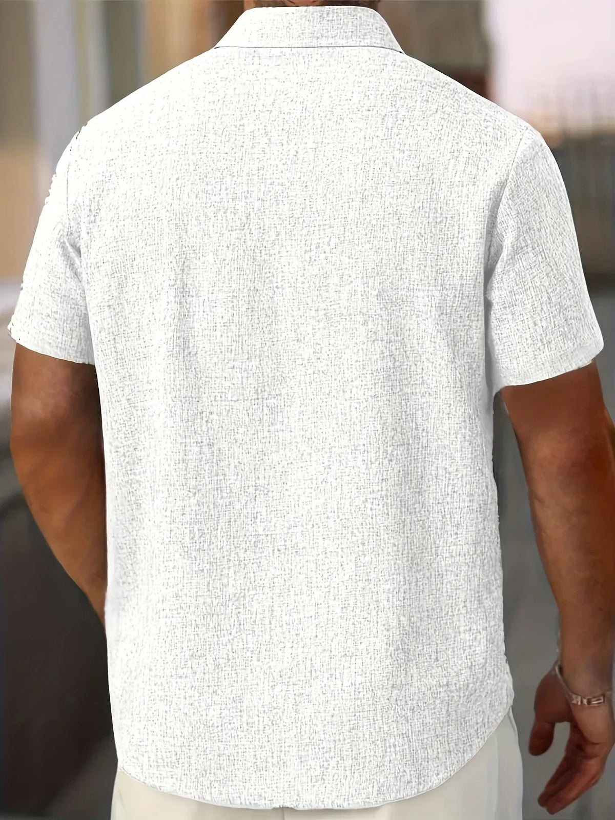 Bartolomé | Camisa ligera de manga corta en mezcla de lino
