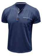 Lucas | Camiseta elegante con cuello redondo y bolsillo