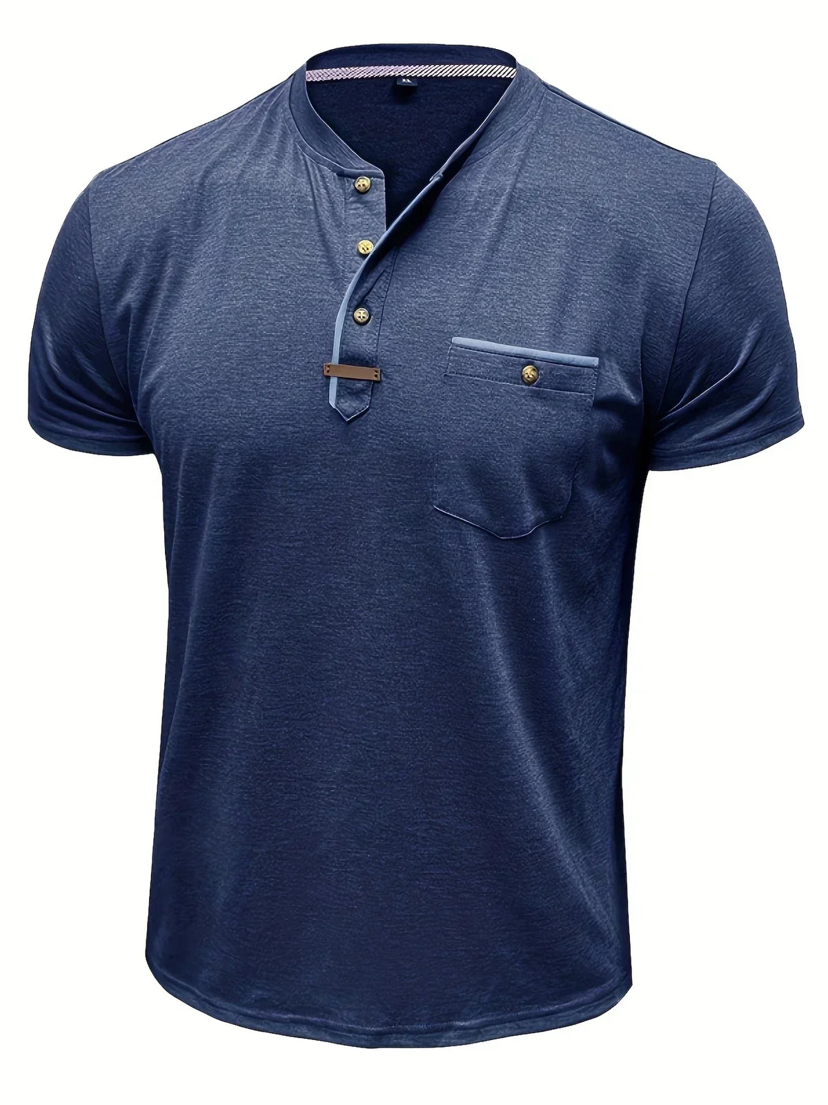 Lucas | Camiseta elegante con cuello redondo y bolsillo