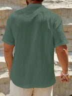 Arnaldo | Camisa elegante de verano con cuello alto
