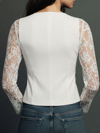 Consuelo | Blazer negro con mangas semitransparentes