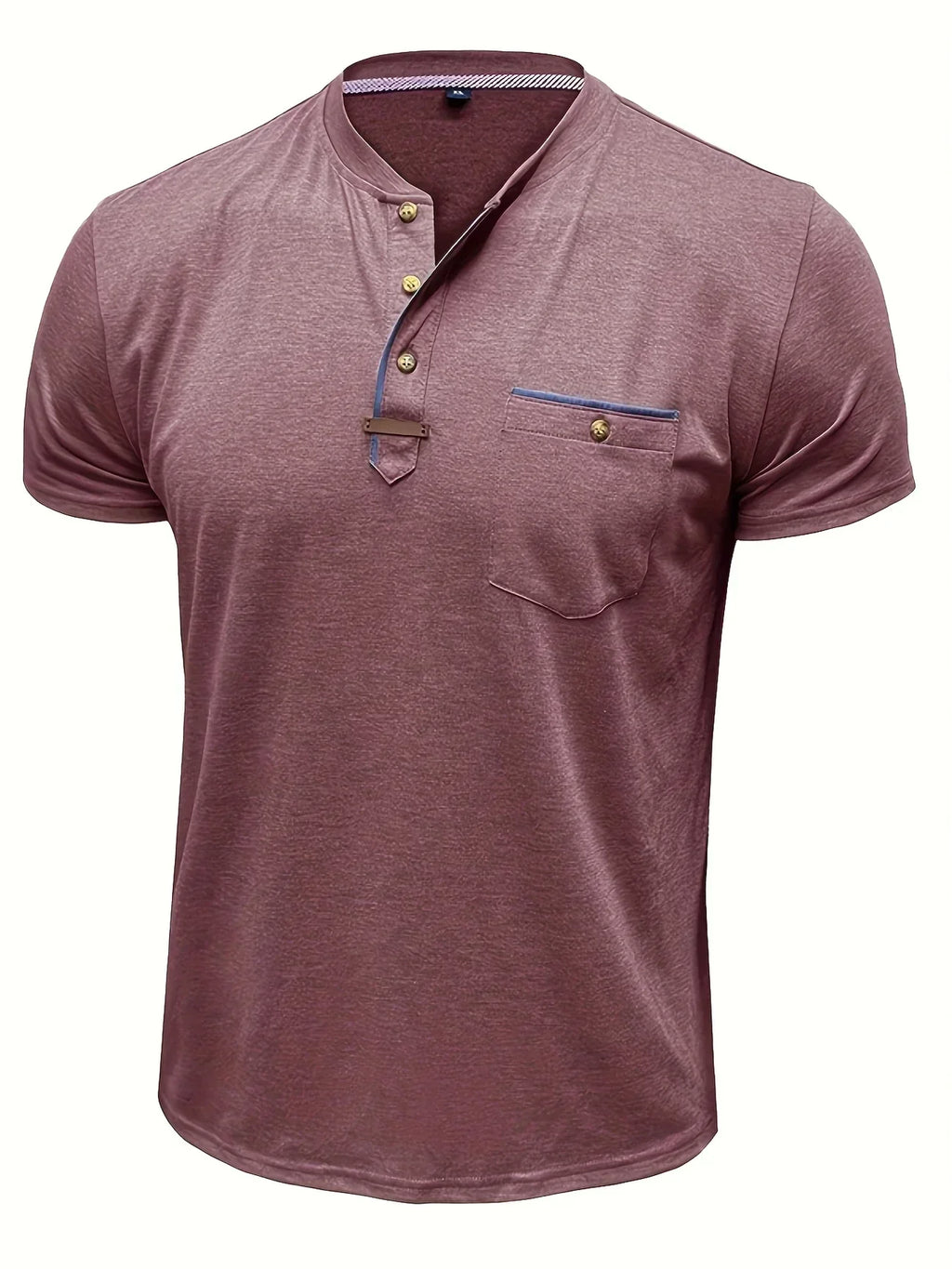 Lucas | Camiseta elegante con cuello redondo y bolsillo