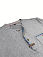 Lucas | Camiseta elegante con cuello redondo y bolsillo