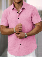 Bartolomé | Camisa ligera de manga corta en mezcla de lino