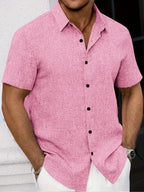 Bartolomé | Camisa ligera de manga corta en mezcla de lino