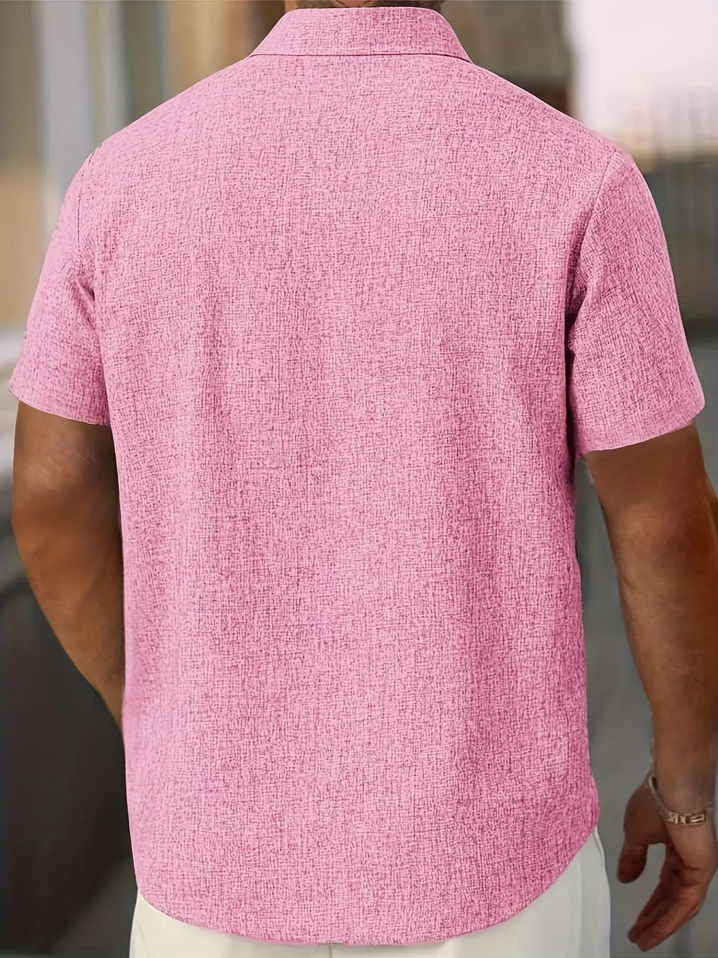 Bartolomé | Camisa ligera de manga corta en mezcla de lino