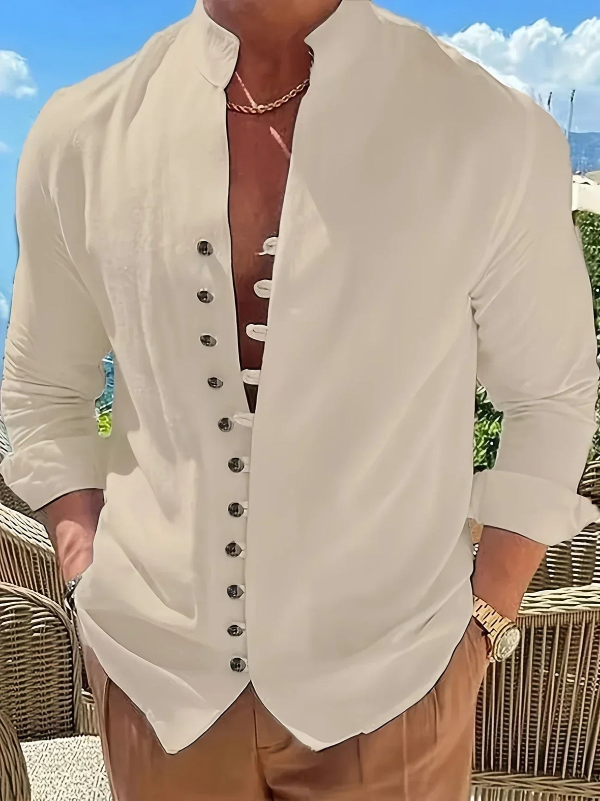 Benjamín | Camisa ligera de algodón de manga larga