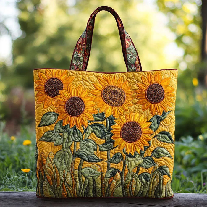 Soledad | Bolso Tote Artesanal con Estampado de Girasoles