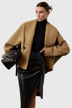 Helena | Abrigo de Tweed Holgado en color Negro