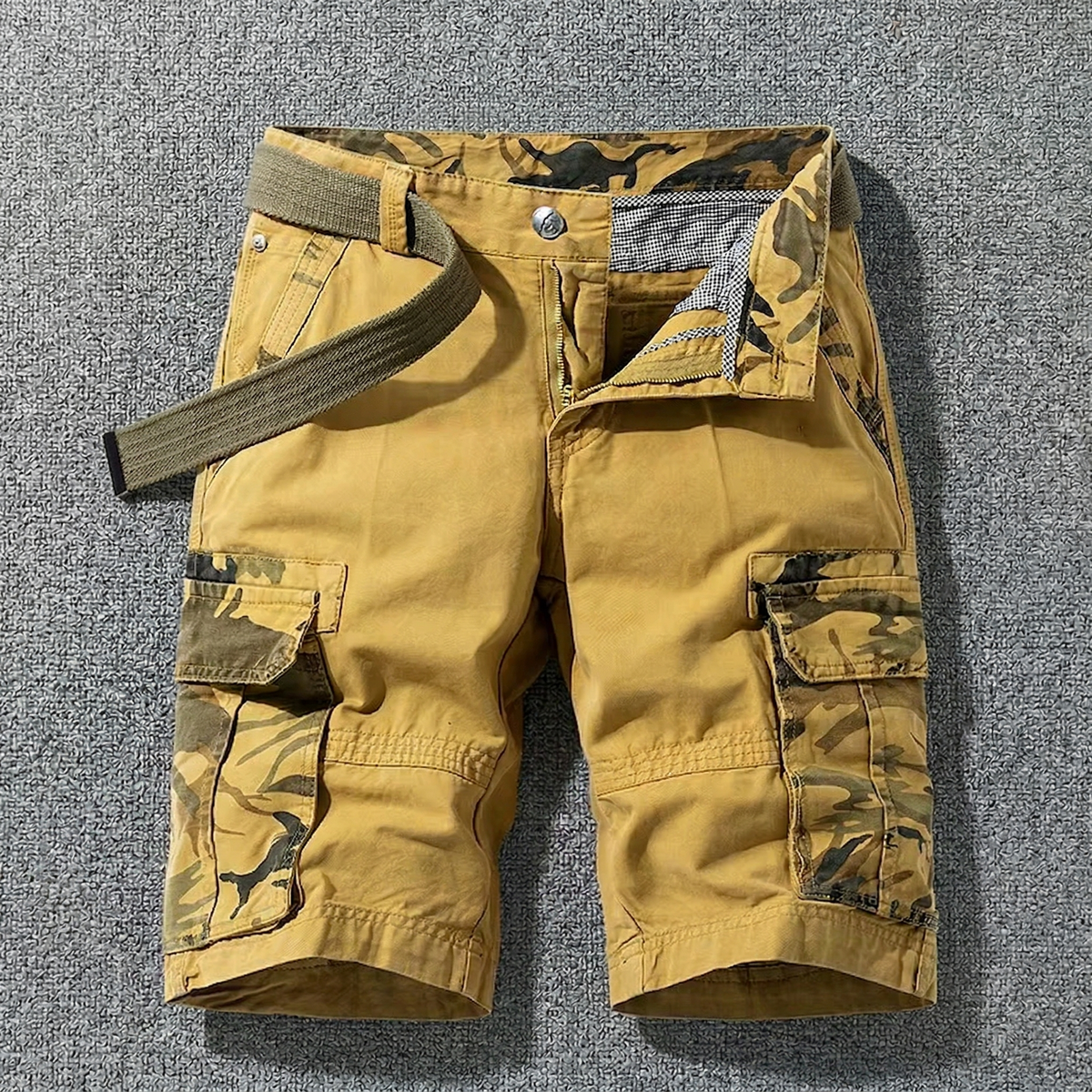 Fausto | Pantalones cargo cortos con cinturón