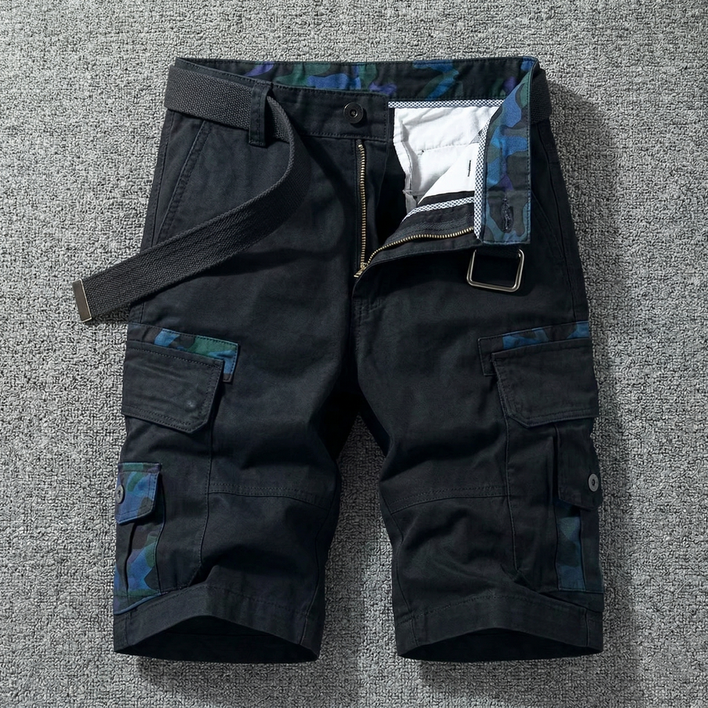 Fausto | Pantalones cargo cortos con cinturón