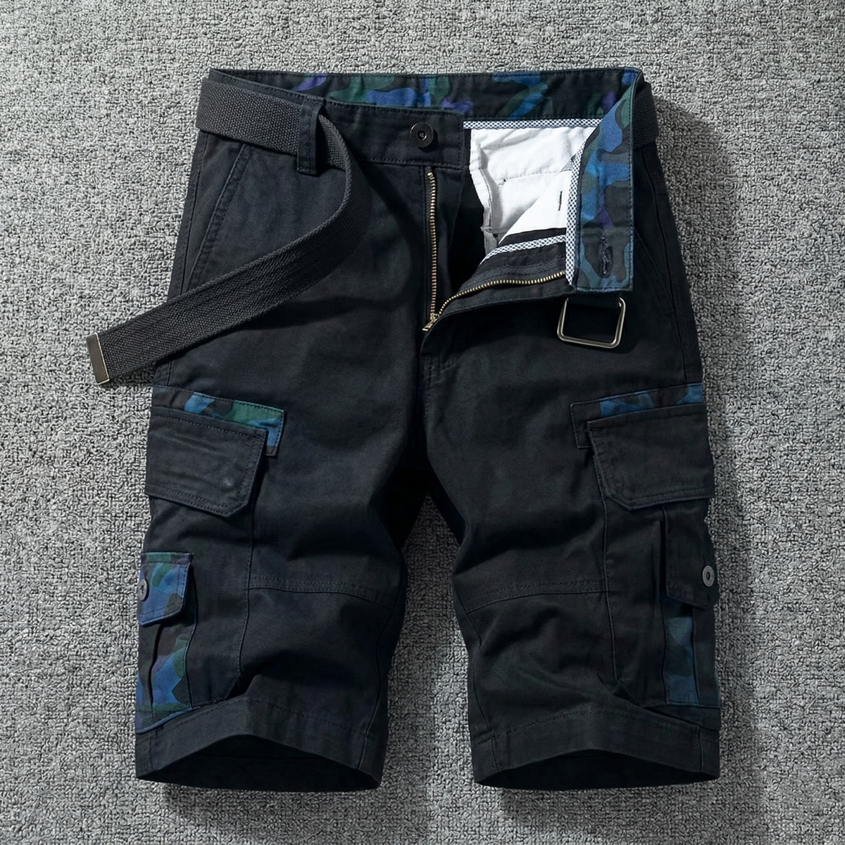 Fausto | Pantalones cargo cortos con cinturón