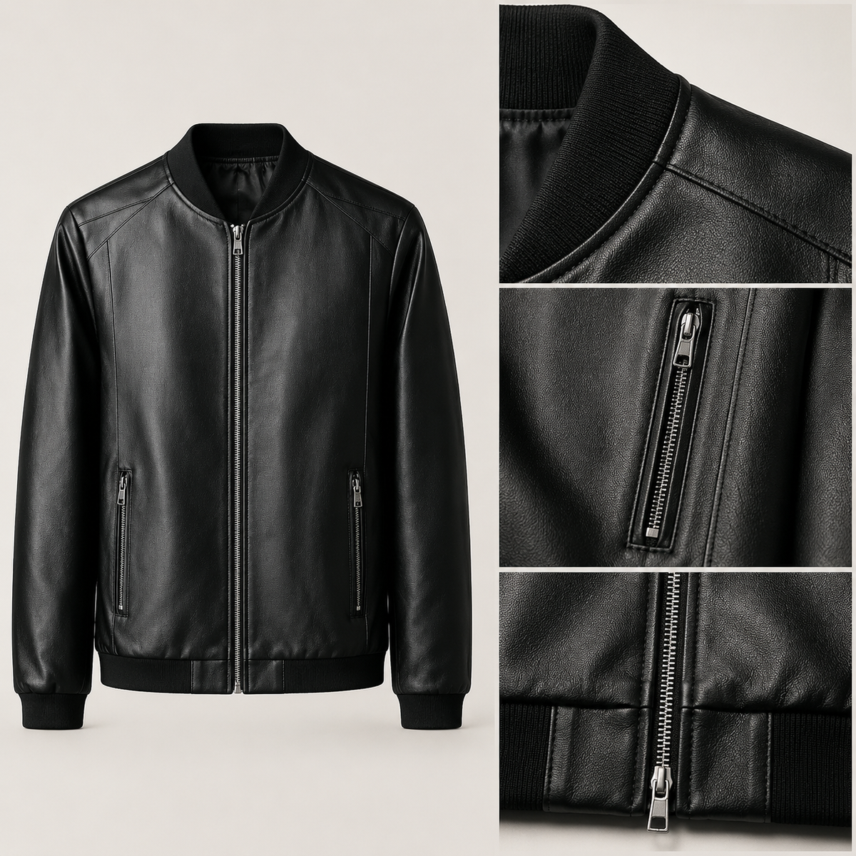David | Cazadora bomber de piel