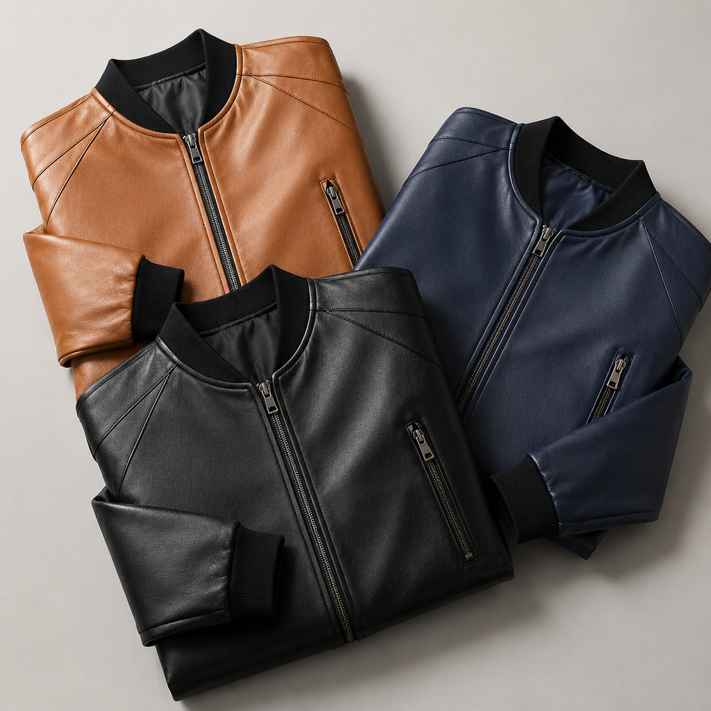 David | Cazadora bomber de piel