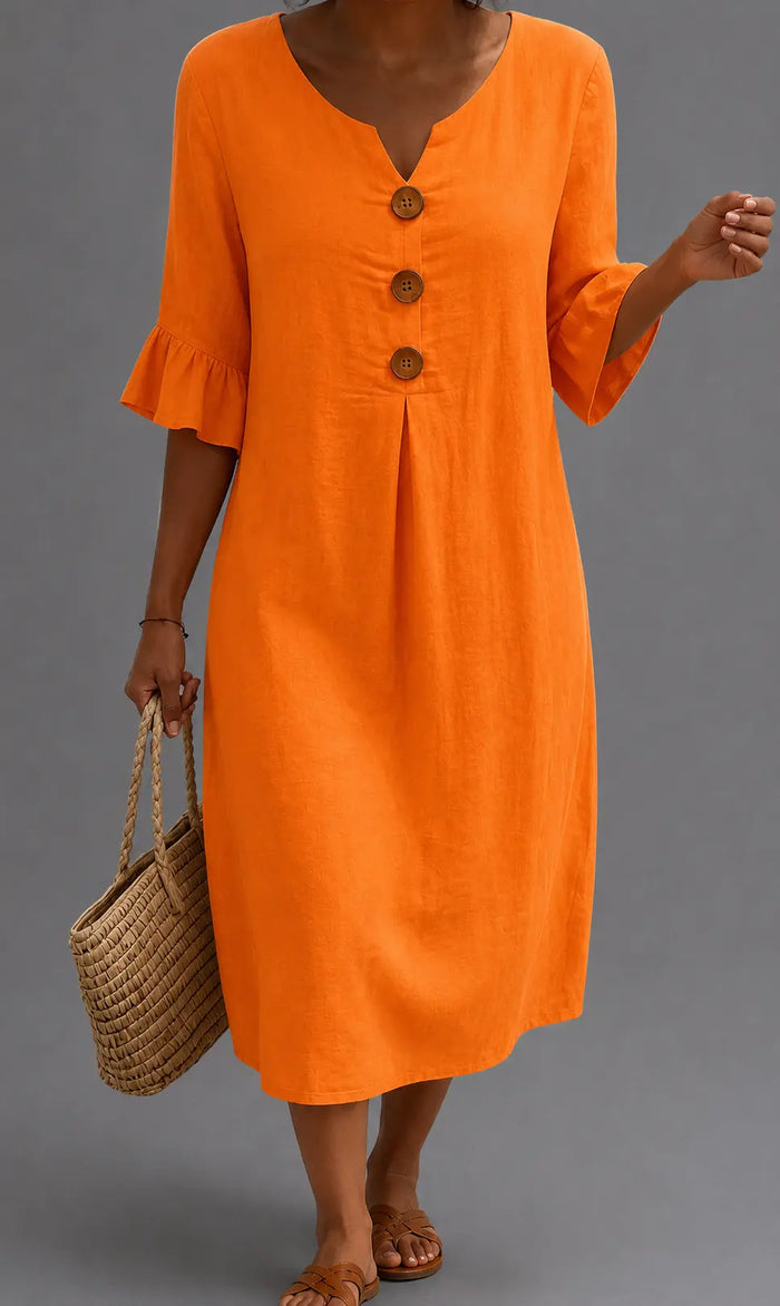 Vestido informal de mujer. en color Naranja