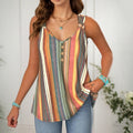 Verónica | Top de Tirantes con Rayas de Colores y Botones en color Multicolor