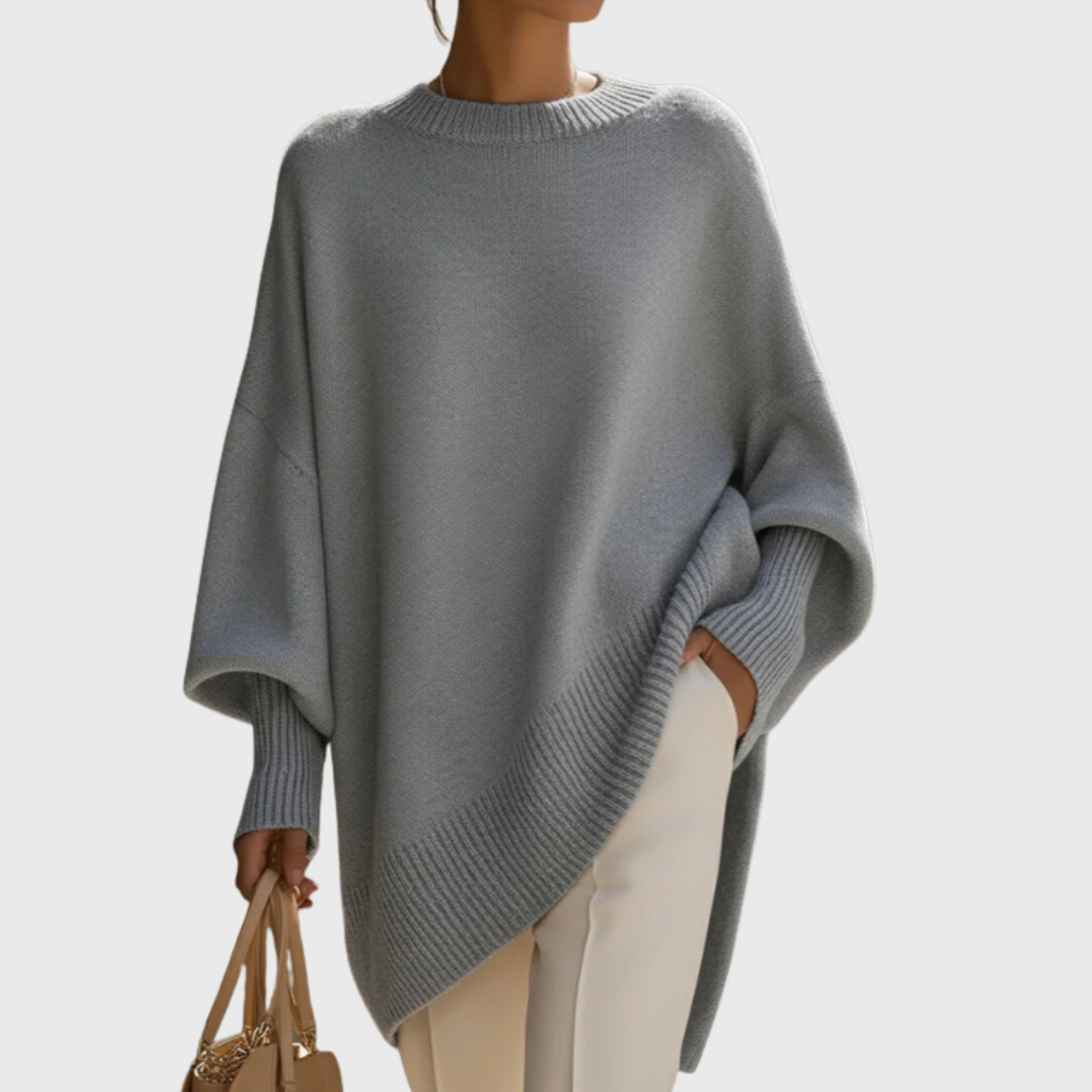 Livia | Poncho de Punto Holgado en color Rosa Palo