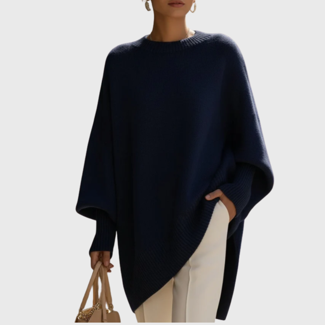 Livia | Poncho de Punto Holgado en color Beige