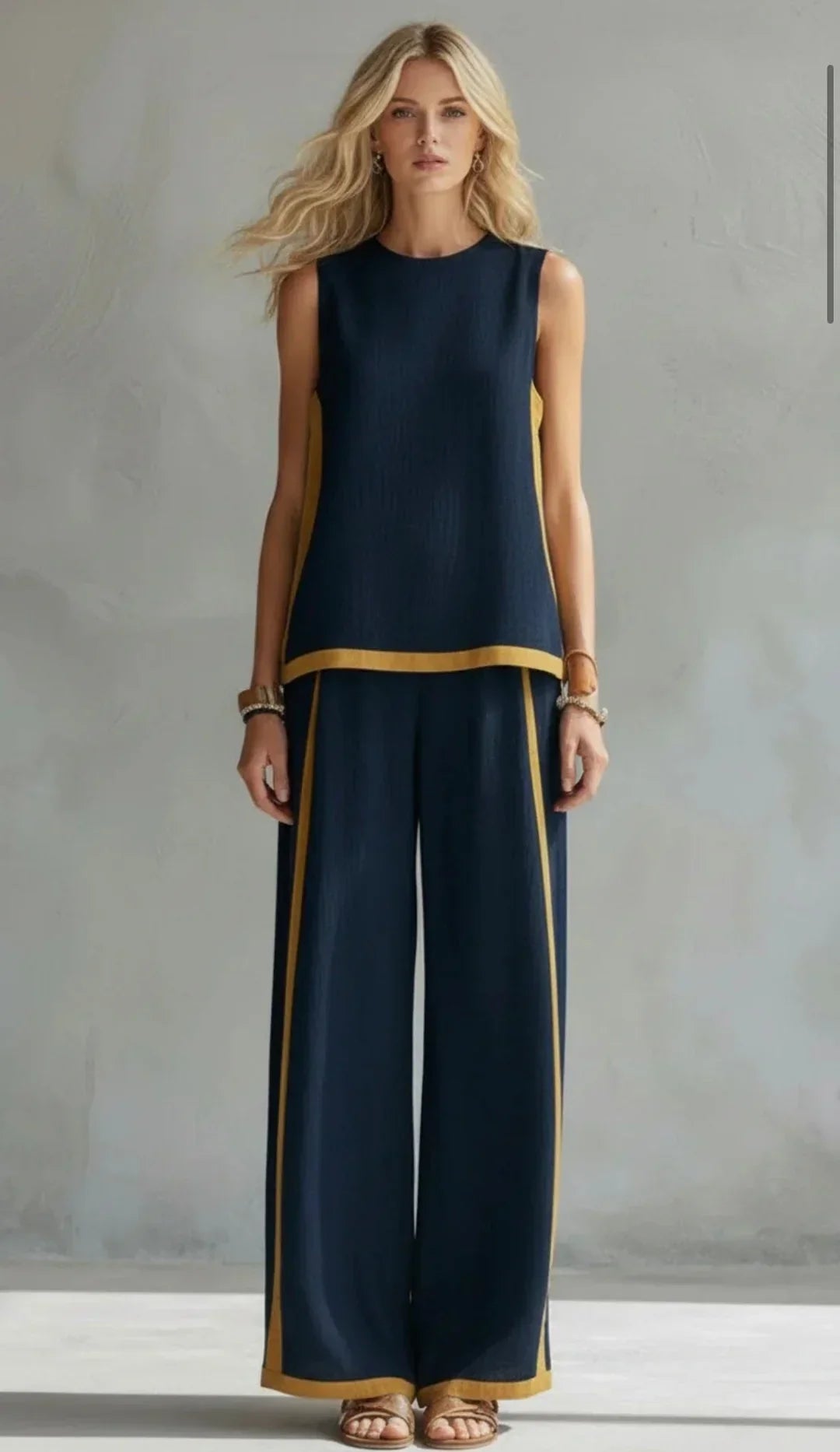 Leila | Conjunto elegante de dos piezas en color Gris
